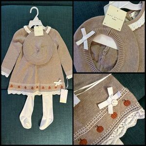 3-piece Autumn Baby Dress Set